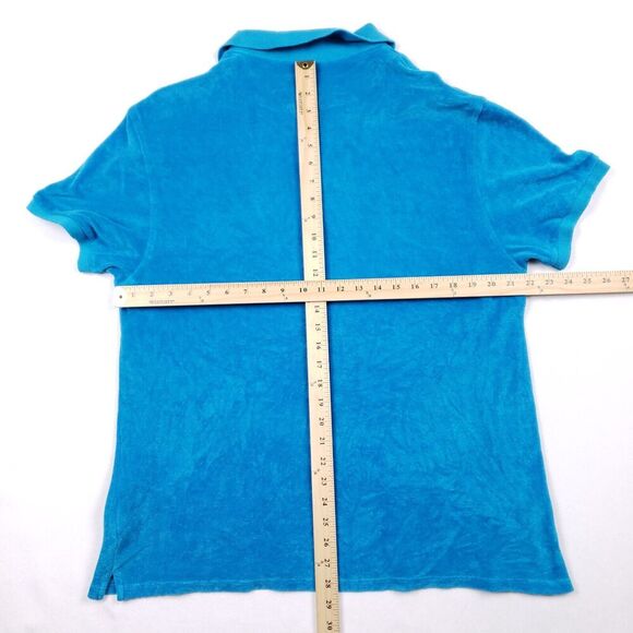 Vilebrequin Terry Cloth Polo Shirt Men Blue Short Sleeve Stretch Beach Boat XXXL - Picture 5 of 12